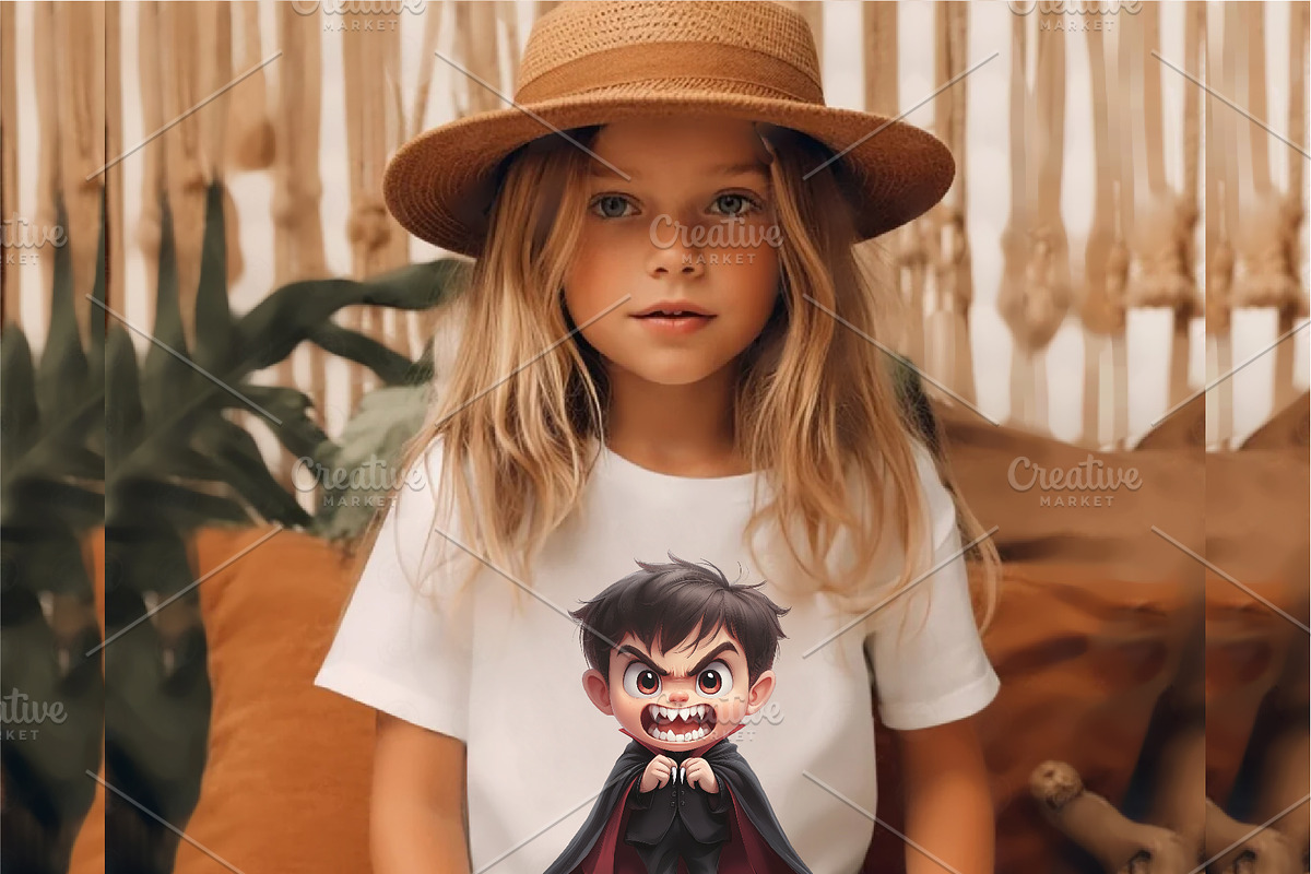 Cute cartoon Dracula. TShirt Sticker, an Animal Illustration by KENO Mascots (Photo 6 of 10)