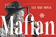 Mafian Tall Serif Display Font, a Serif Font by timelesstype.co (Thumbnail 1 of 20)