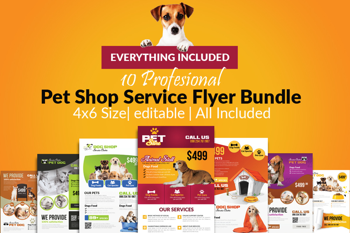 10 Pet Shop Flyer Bundle Vol:01, a Flyer Template by Business Flyers (Photo 1 of 11)