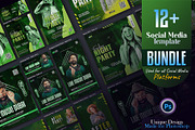 Night Party Social Media Post Bundle, a Social Media Template by Creative_View (Thumbnail 1 of 8)