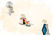 Happy New Year Cake Clipart, an Illustration by SVGArt (Thumbnail 5 of 8)
