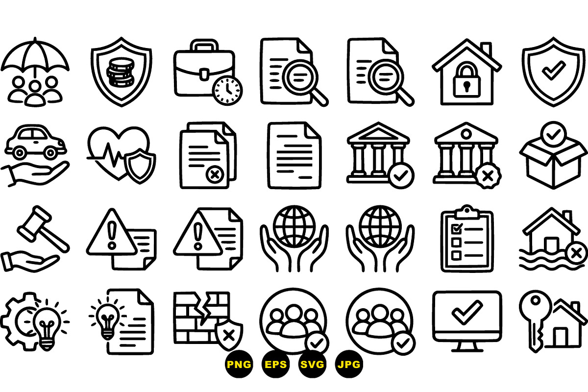 Security And Finance Icon Set, an Illustration by designvectx (Photo 3 of 3)