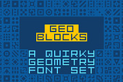 GeoBlocks-a geometric font set!, a Symbol Font by Missy Meyer (Thumbnail 1 of 9)