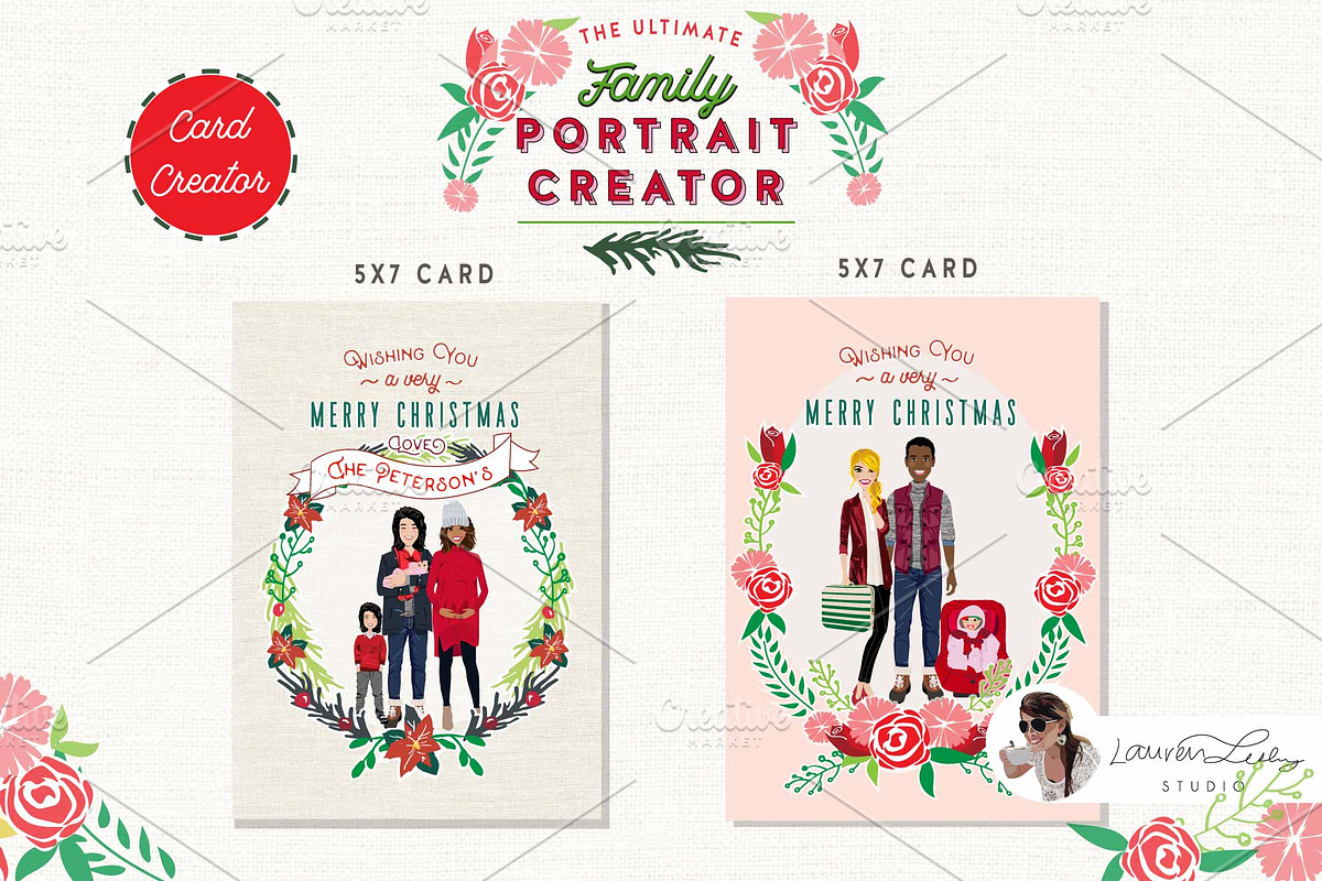 Christmas - Family Portrait Creator, an Illustration by Lauren Lesley Studio (Photo 8 of 14)