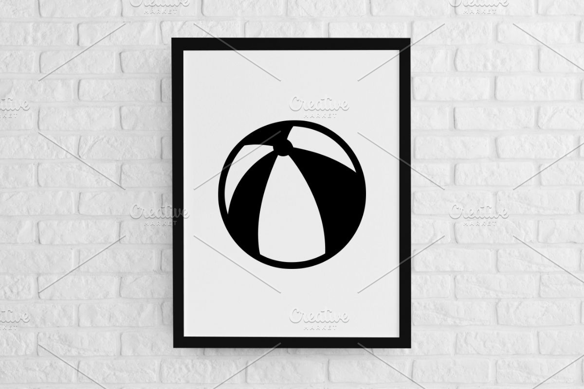 Beach Ball Silhouette SVG, a Sport Illustration by newminddesign (Photo 3 of 3)