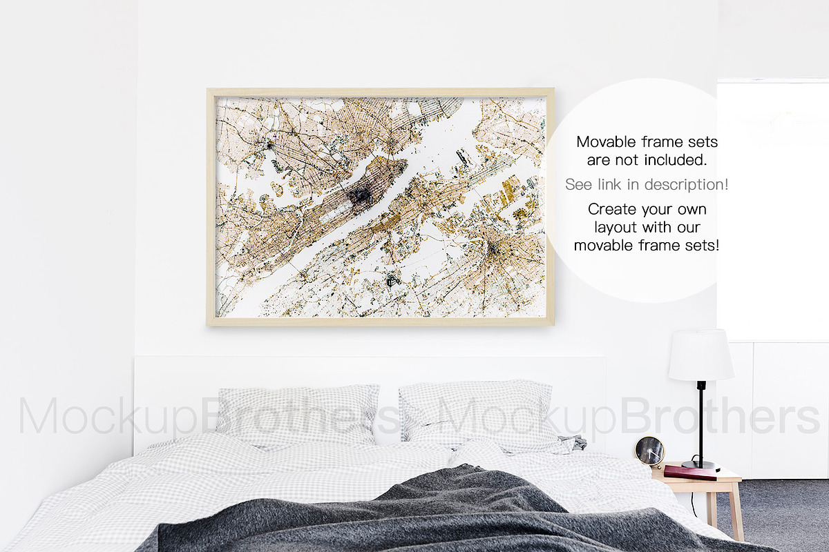 Bedroom mockup Empty wall mock up 38, a Print Template by MockUpBrothers (Photo 4 of 5)