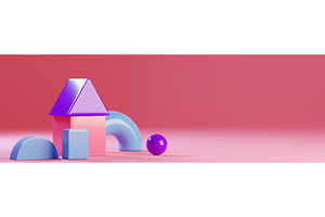 Colorful geometric building blocks, an Object Illustration by art PVP - market