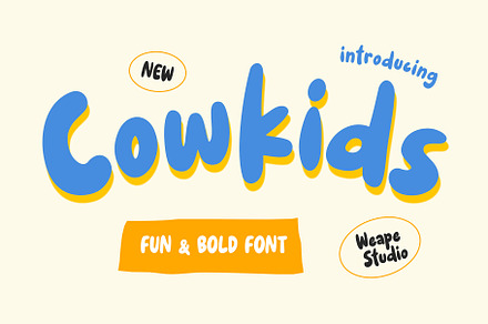 Cowkids - Fun and Bold Font