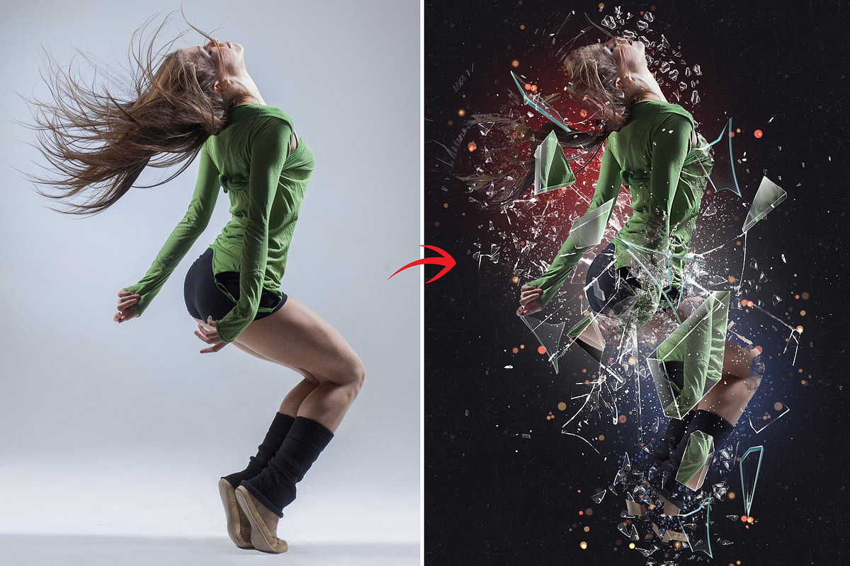 Broken Glass Photo Effect Bundle, an Action Add-On by Photoshop Action (Photo 6 of 25)