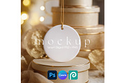 Ceramic Ornament Mockup, a Merchandise Mockup by EmpaviMockups (Thumbnail 1 of 7)