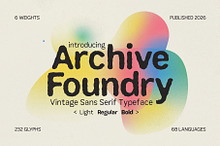 Archive Foundry - Vintage Typeface