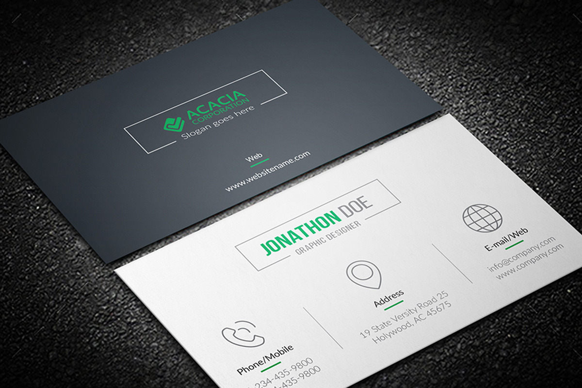 Sleek and simple Business Card, a Business Card Template by DesignGhar (Photo 2 of 6)