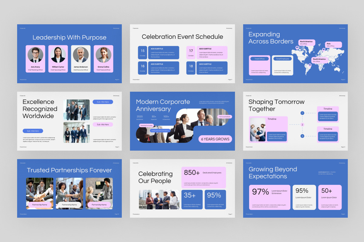 Modern Corporate Anniversary, a Presentation Template by Loin Studio (Photo 3 of 4)