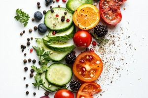 Health food for fitness concept with, a Food & Drink Photo by Pixeness Studio