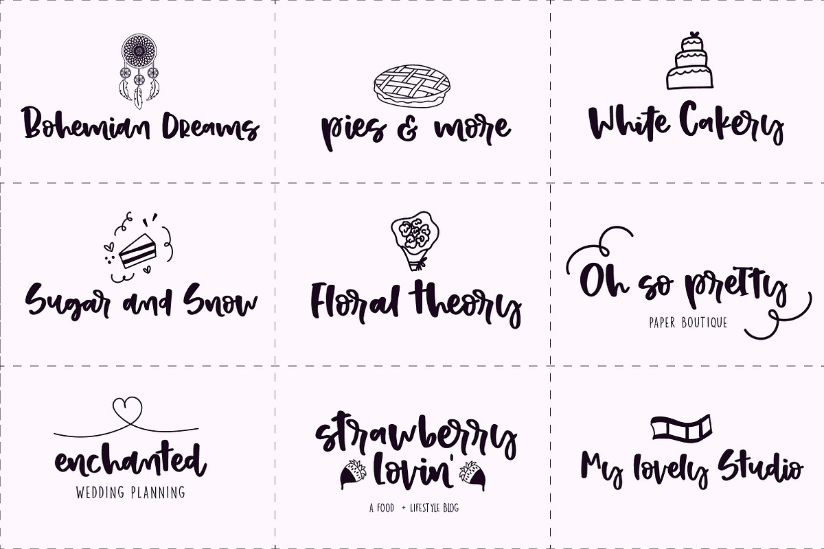 StrawberryShortcake LOGO KIT + Bonus, a Branding & Logo Template by theinkaffair (Photo 3 of 13)
