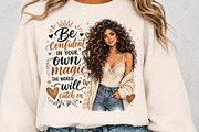 Brown Hair Girl Be Confident, a Seasonal Illustration by Canvas Craft (Thumbnail 1 of 5)