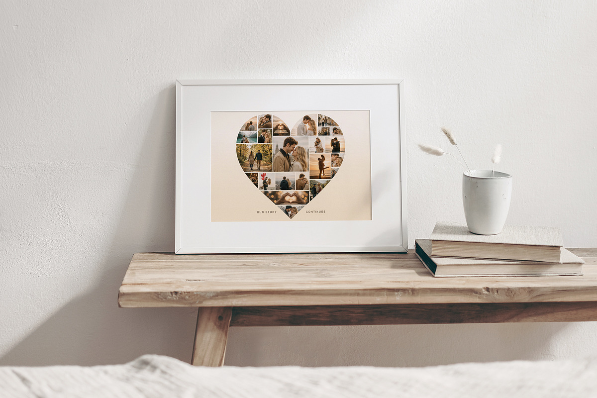 Love Heart Photo Collage Template, a Social Media Template by DesignerCandies (Photo 4 of 5)