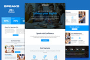 Speaks Email Template + Builder, an Email Template by WEB4PRO (Thumbnail 1 of 4)