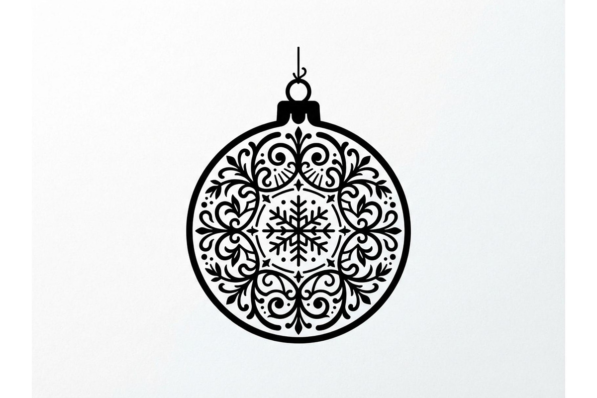 Festive Filigree Bauble Silhouette, an Object Graphic by Creativeshirt (Photo 4 of 5)