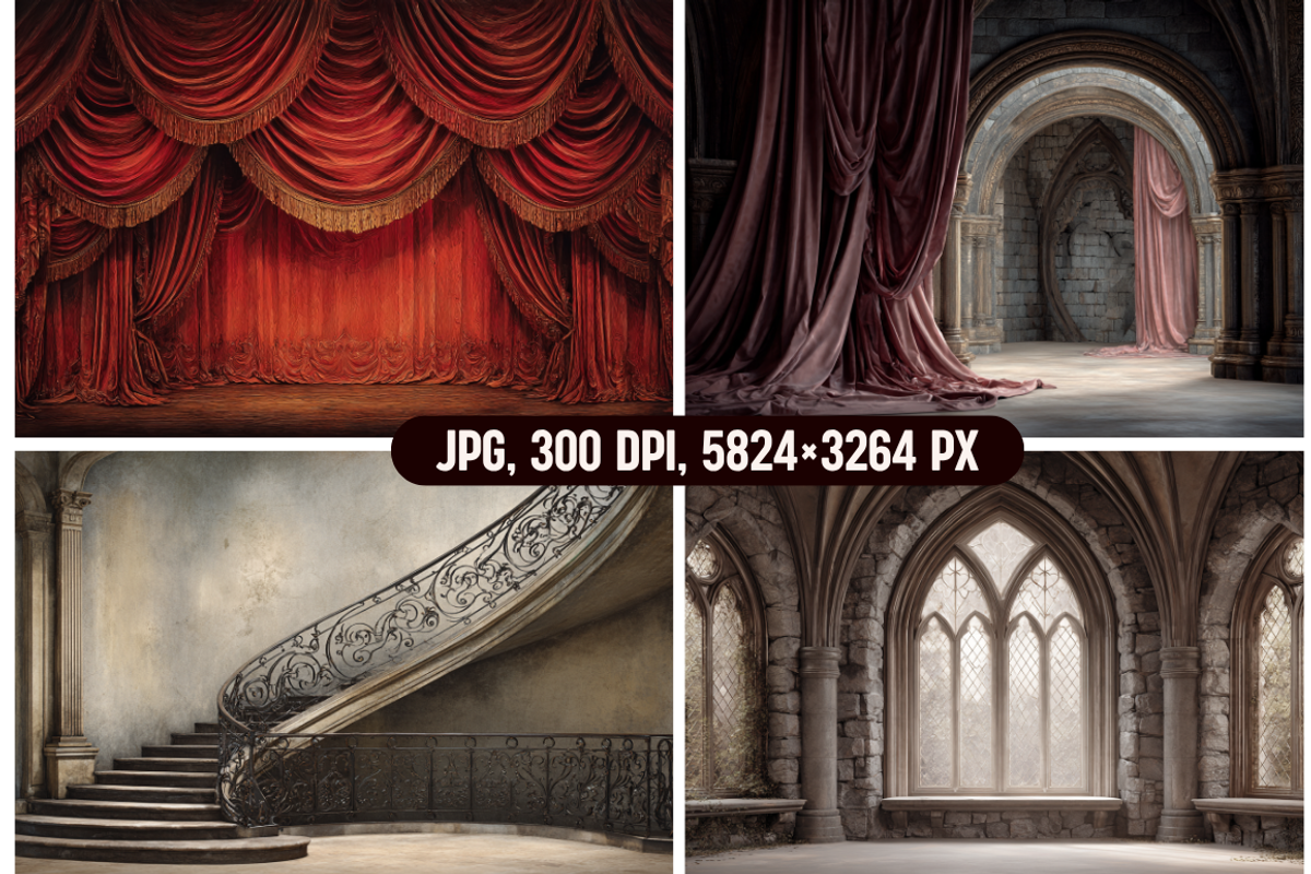Classic and Baroque Photo Backdrops, an Object Graphic by PrintHaven Designs (Photo 6 of 11)