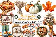 Autumn Collection Clipart Bundle, an Illustration by DreamCafeArt (Thumbnail 1 of 5)