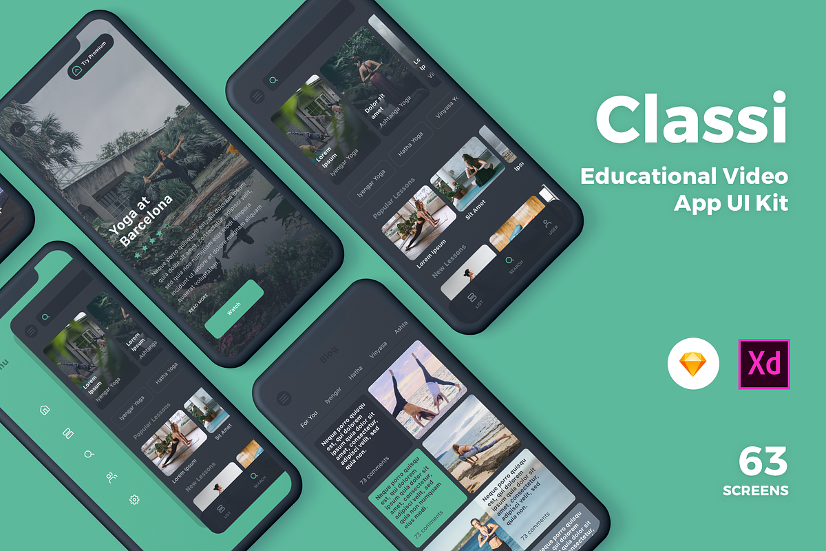 Classi - Educational Video App UI Ki, an UI Kit Template by uicube (Photo 1 of 4)