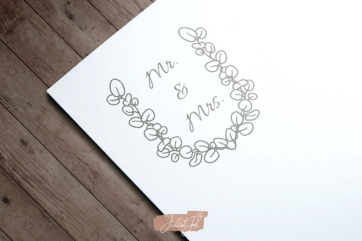Eucalyptus Wedding design elements, a Decorative Illustration by JuDesign (Photo 6 of 6)