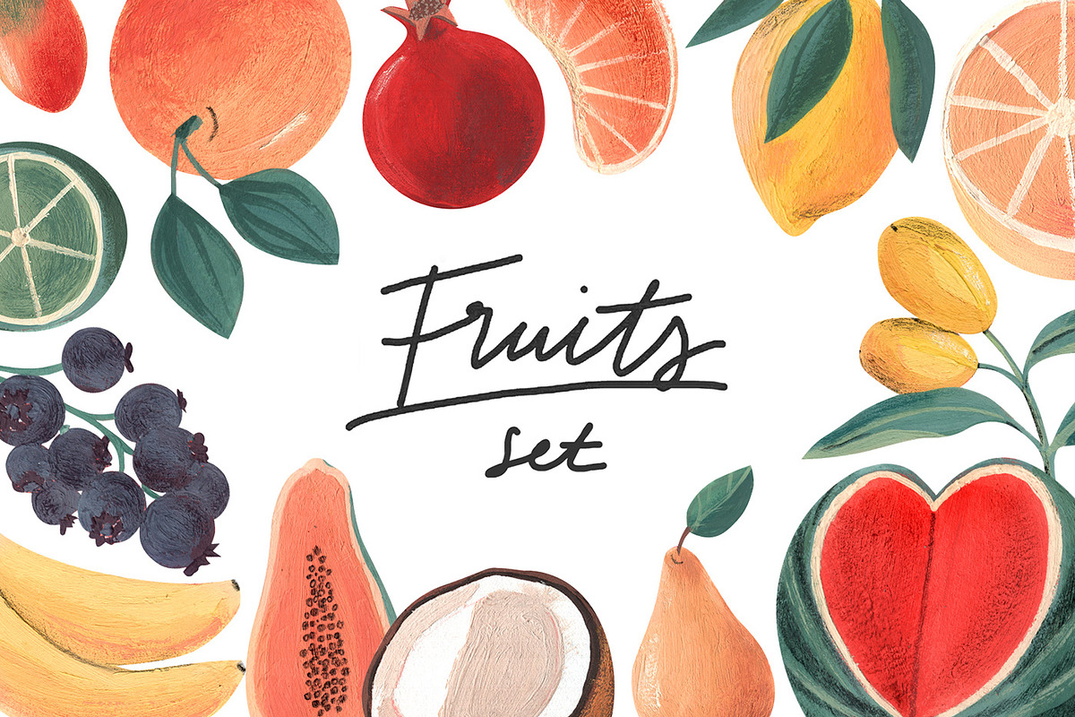 Fruits Acrylic/Gouache Set, a Food Illustration by Anny (Photo 1 of 5)
