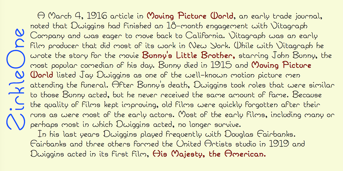 Zirkle, a Font by Ingrimayne Type (Photo 3 of 9)
