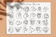 30 Dogs line drawings. Dog breeds, an Outline Icon by velychko.ua (Thumbnail 4 of 9)