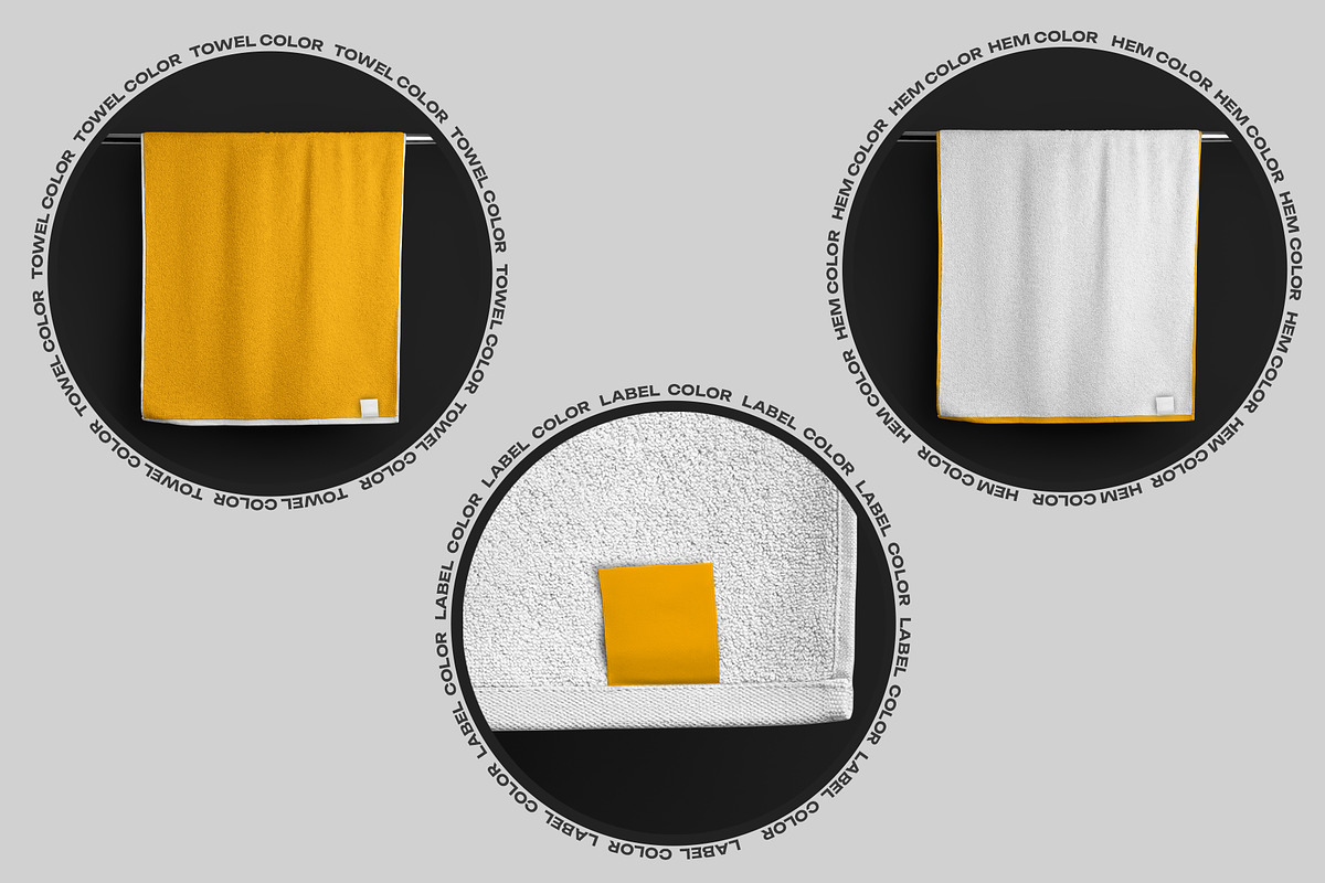 Mockup of a Large Bath / Beach Towel, a Household Mockup by Grow Design Craft Studio (Photo 3 of 7)
