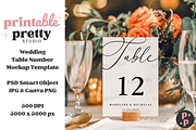 Champagne Table Number PSD Mockup, a Product Mockup by Printable Pretty Studio (Thumbnail 4 of 10)