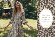 Farmhouse Brown Floral Patterns, a Pattern Graphic by Eclectic Anthology (Thumbnail 7 of 12)