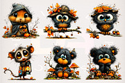 Creepy Cute Woodland Animals Clipart, a Transportation Illustration by Digital Artistic99 (Thumbnail 3 of 7)