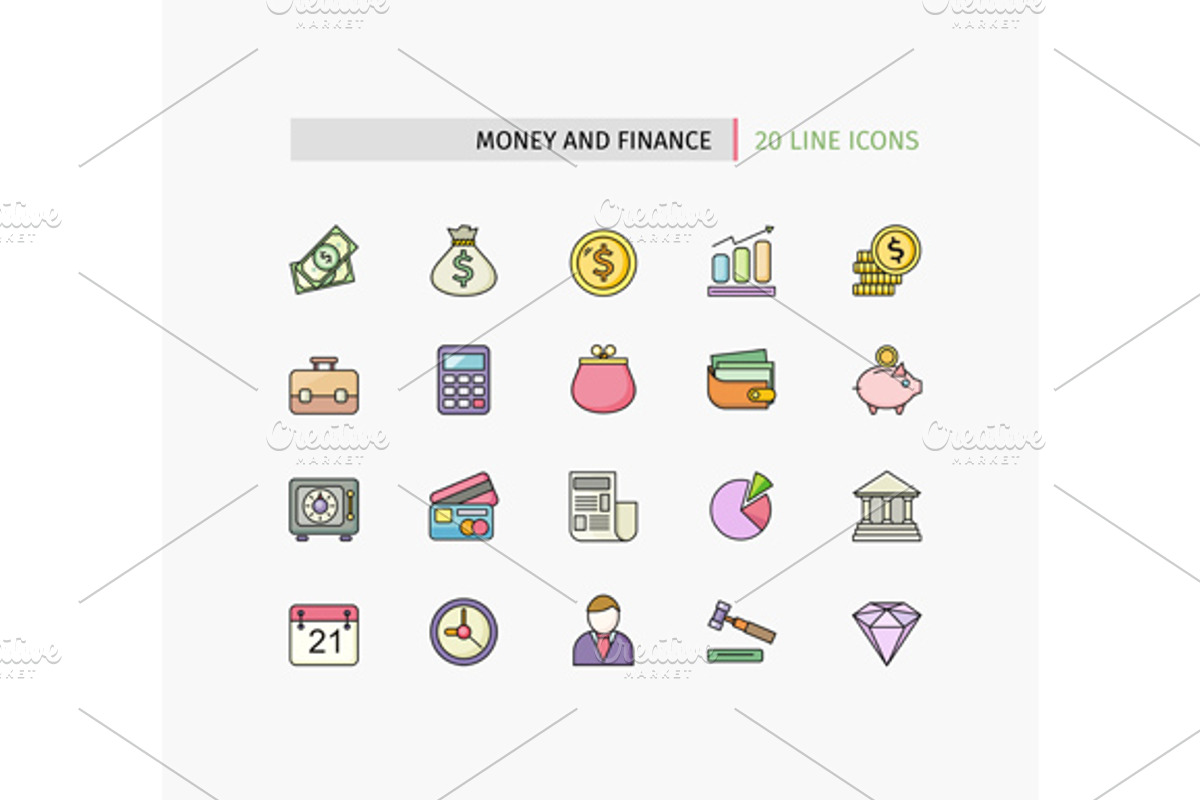 Icons of Money and Finance, an Outline Icon by robuart (Photo 2 of 2)