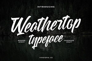 Weathertop Modern Script Typeface