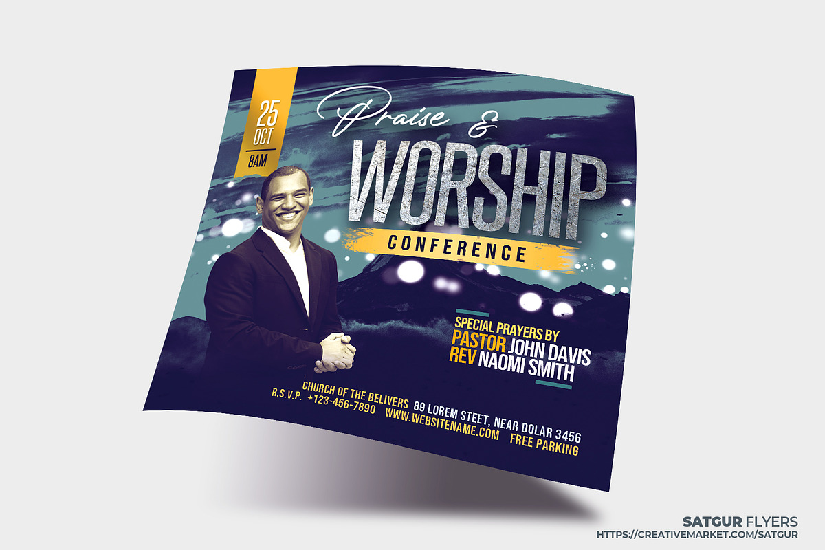 Church Conference Flyer Template, a Flyer Template by Satgur Graphic Design (Photo 4 of 5)