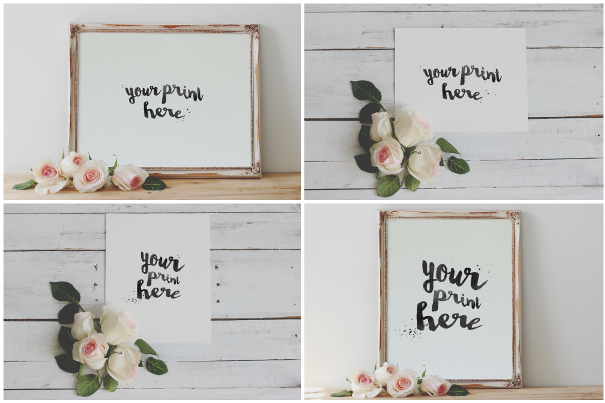 BUNDLE: 8 Aged Mockups 8x10&11x14, a Print Template by WeLivedHappilyEverAfter (Photo 6 of 6)