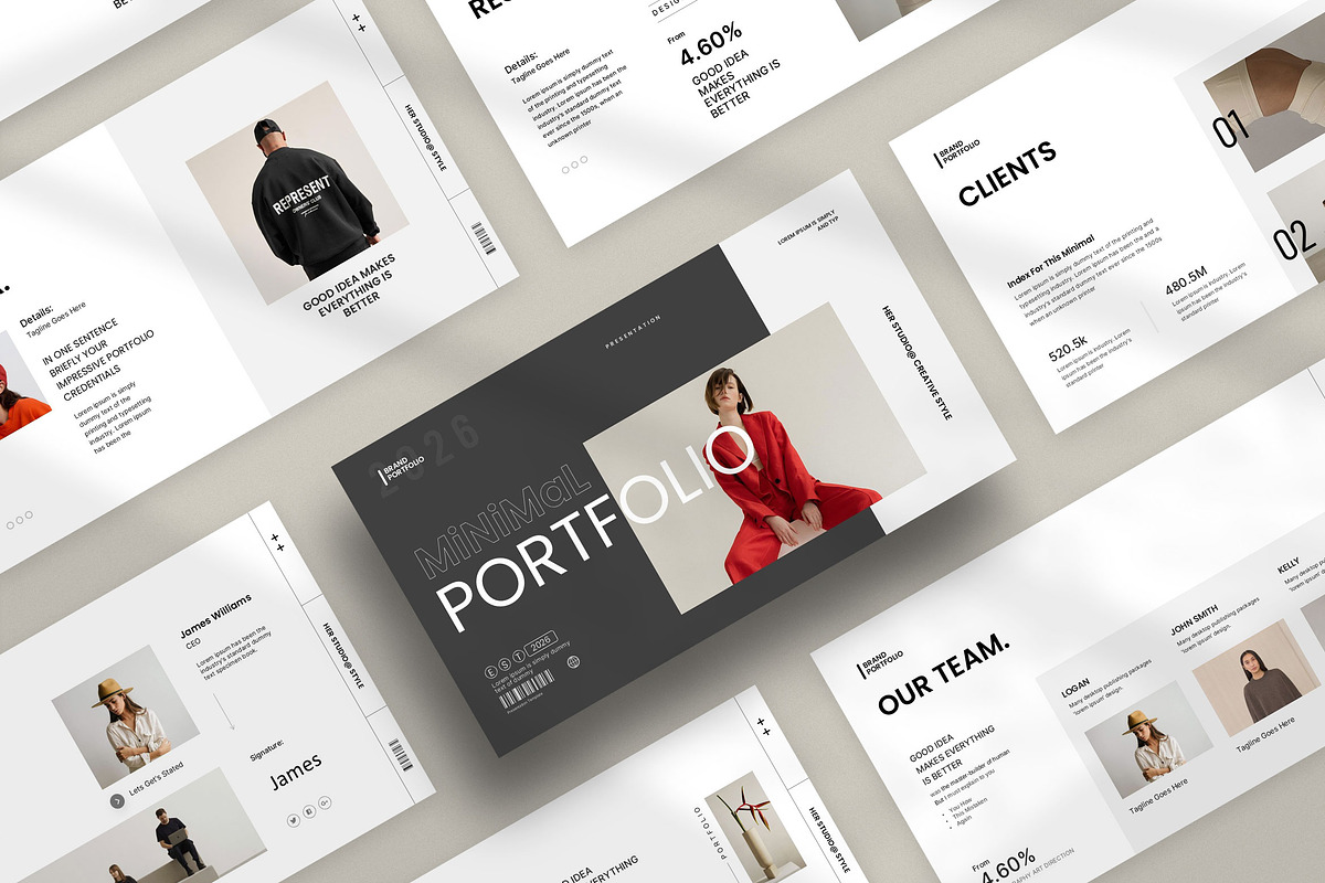 Brand Portfolio Presentation, a Presentation Template by KreateTribe (Photo 1 of 5)