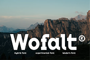 Wofalt - Hybrid Font, a Sans Serif Font by Iqsiart Studio (Thumbnail 1 of 11)