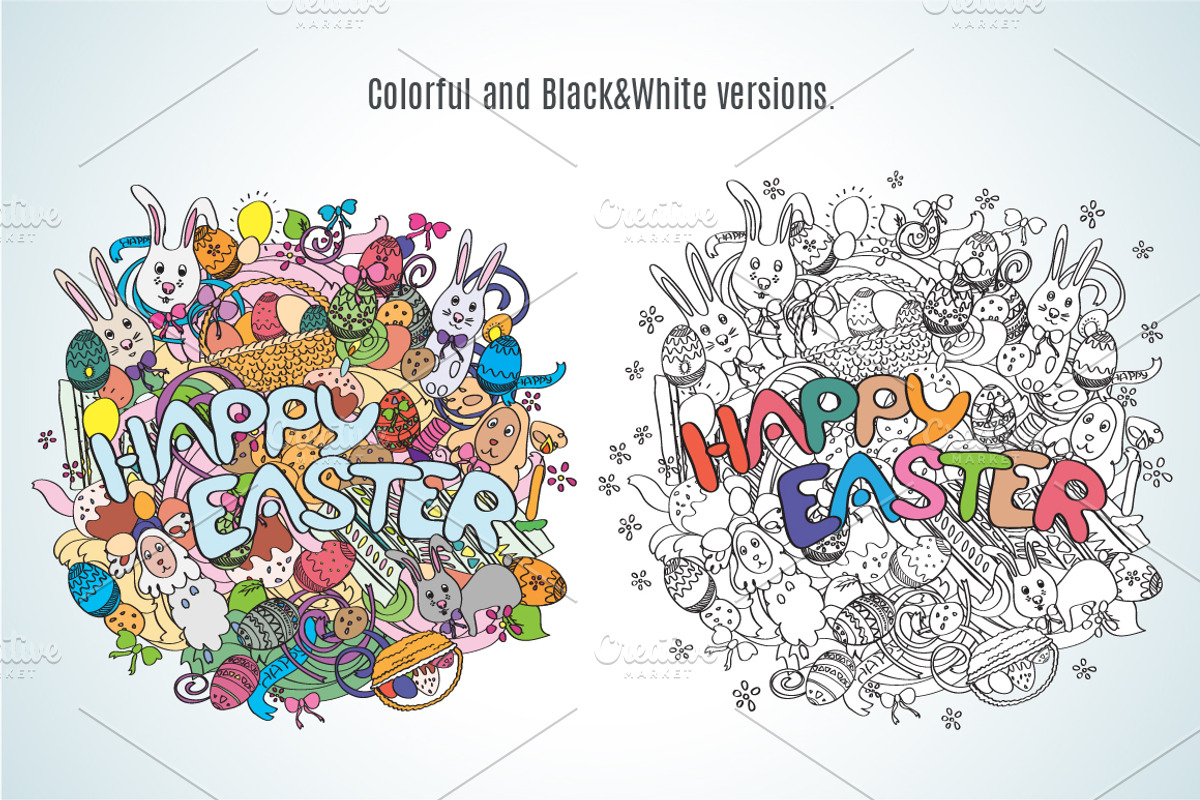 Happy Easter template greetings set, a Background Graphic by KannaaDesign (Photo 2 of 5)