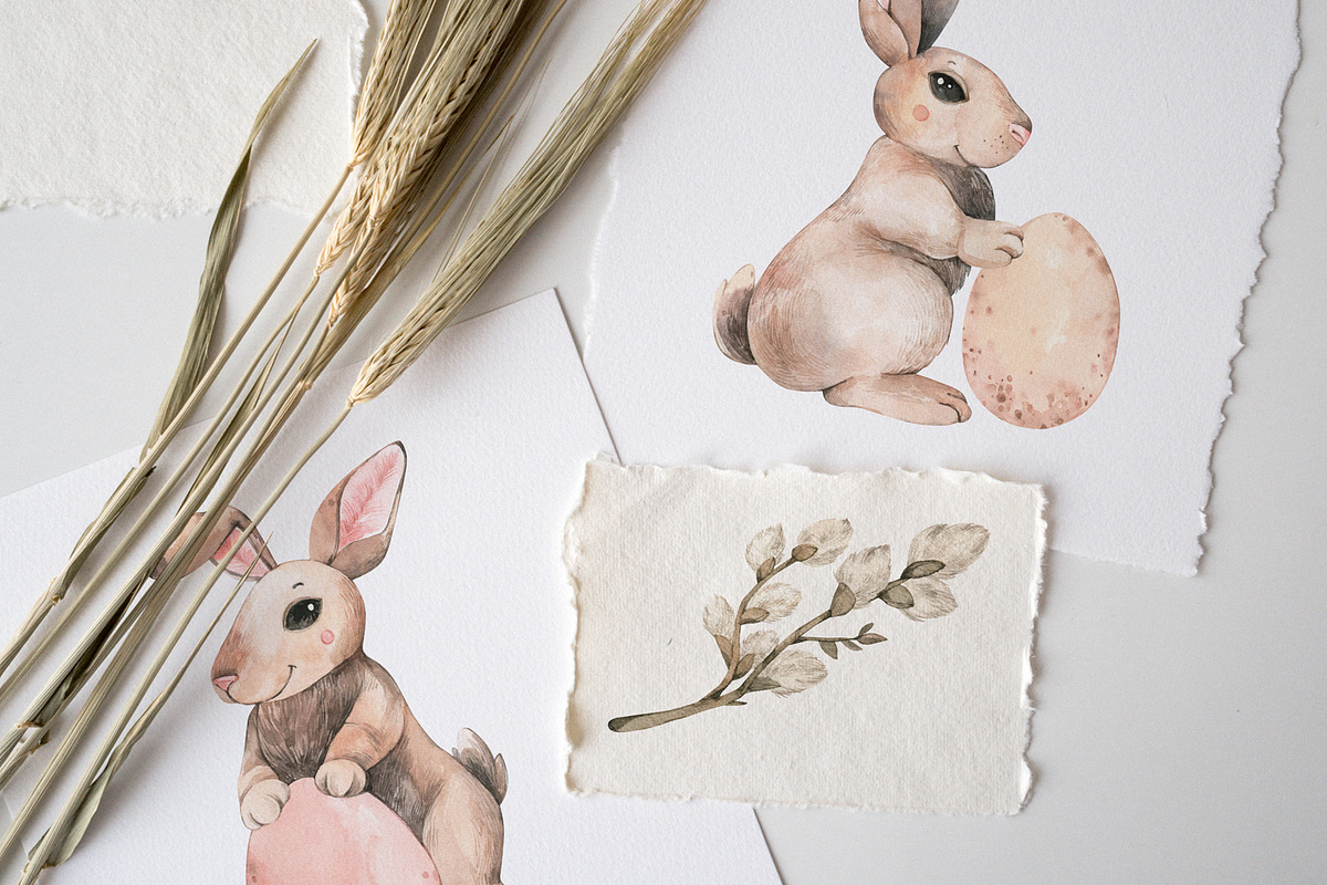 -30% Easter bunny. Spring watercolor, an Animal Illustration by Kate Macate (Photo 4 of 15)