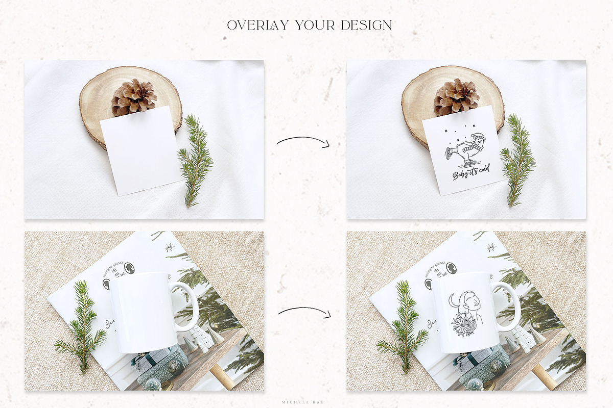 Winter Mockups, Mugs, Frames, Cards, a Household Mockup by Michèle Kae (Photo 4 of 10)