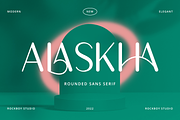 Alaskha - Advertisement Font, a Sans Serif Font by RockboyStd (Thumbnail 1 of 11)