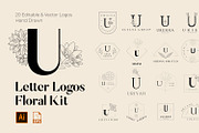 520 A to Z Floral Logos Bundle, a Branding & Logo Template by AN Productions (Thumbnail 170 of 223)
