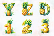Spring pineapple Alphabet clipart, an Illustration by RobertsArt (Thumbnail 6 of 7)