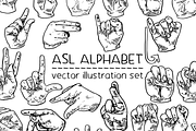 American Sign Language Alphabet, an Education Illustration by Renée from Studio neetje (Thumbnail 1 of 4)