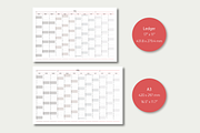 2027 Year-at-a-Glance Wall Planner, a Stationery Template by 3PointsCreative (Thumbnail 3 of 4)