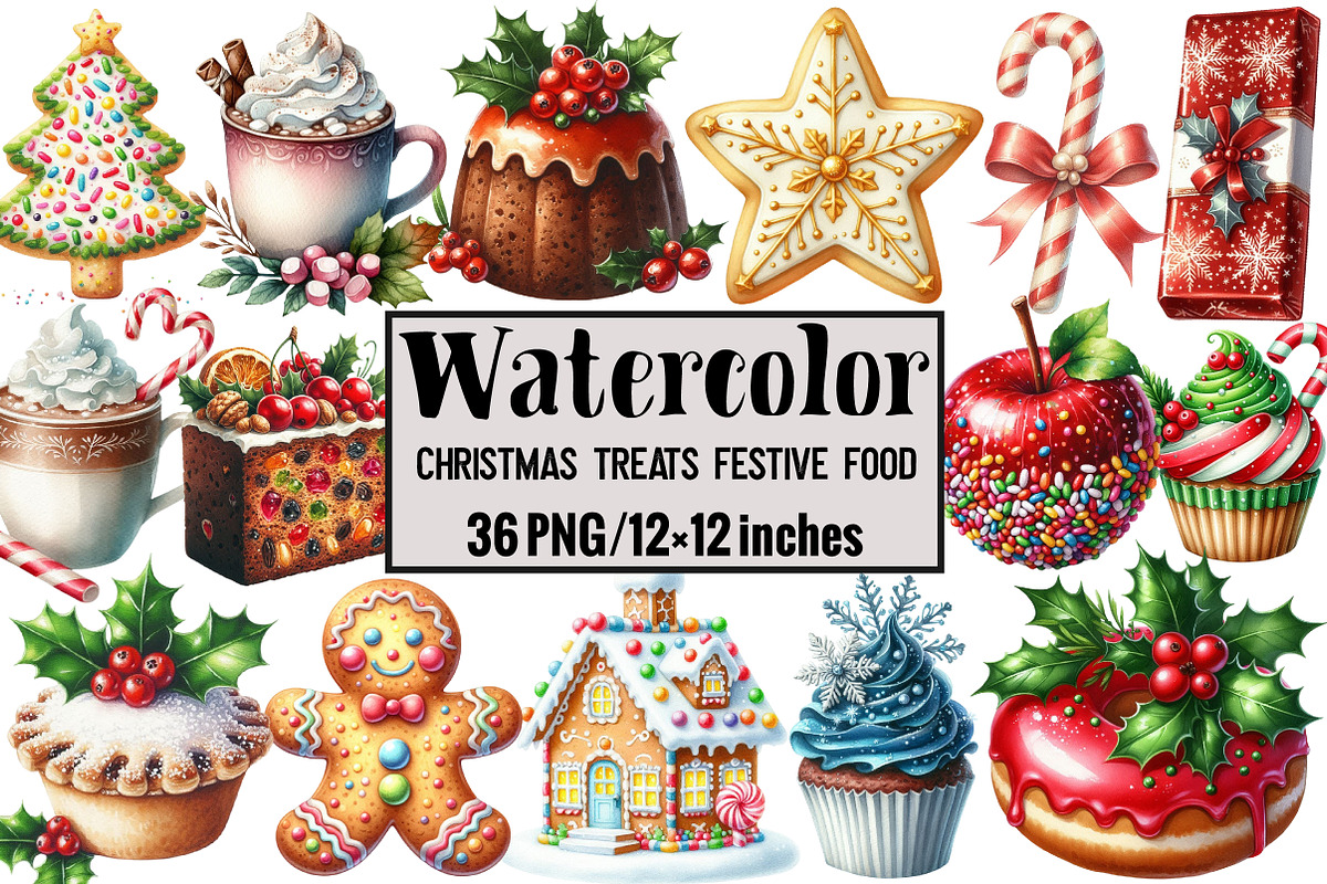 Christmas Treats Festive Food, an Illustration by Design Market (Photo 1 of 5)