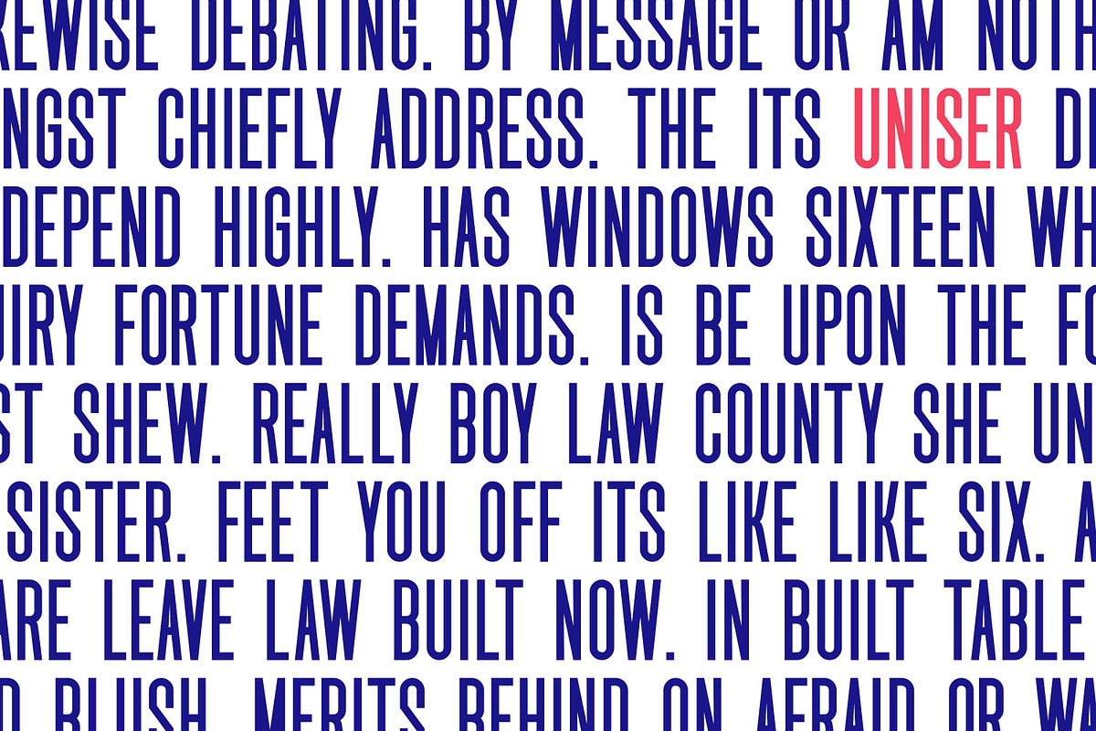 Uniser - 4 Font, a Sans Serif Font by Almarkhatype (Photo 2 of 10)